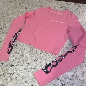 Chrome Hearts Pink Cropped Shirt